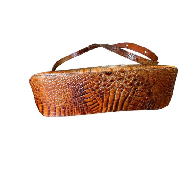 Brahmin Crocodile Embossed Daria Ombre Y2K Baguette Shoulder Bag - Picture 8 of 13